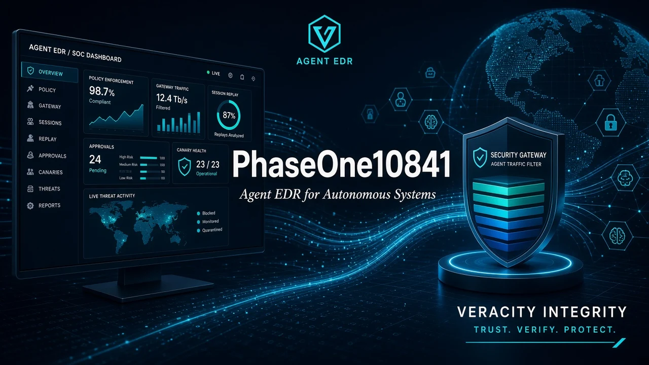 PhaseOne10841 Agent EDR cybersecurity gateway for autonomous AI systems