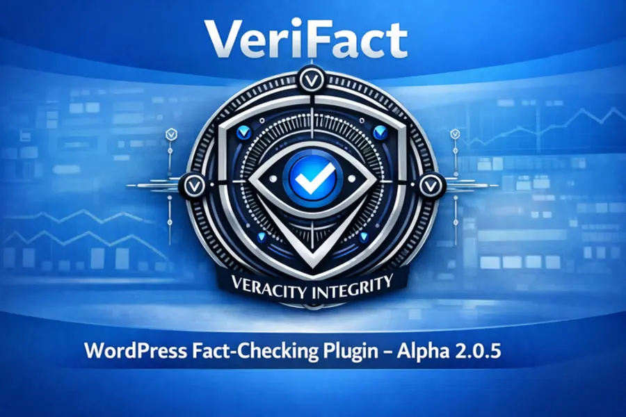 VeriFact alpha release featured image for the WordPress fact-checking plugin