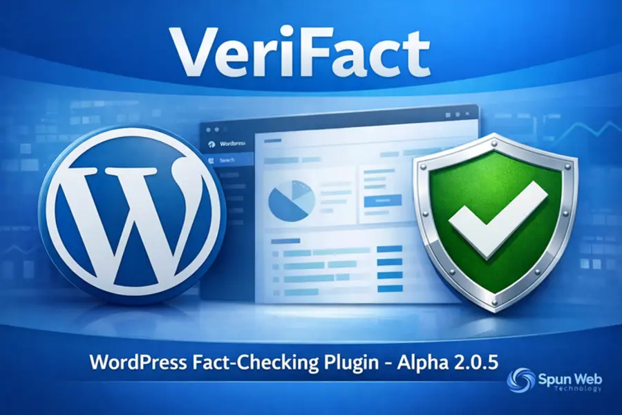 VeriFact 2.0.7 production-ready WordPress fact-checking plugin release artwork